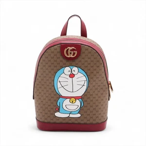Doraemon x Gucci Mini GG Supreme PVCx leather Backpack Beige x red 647816 - Picture 1 of 10
