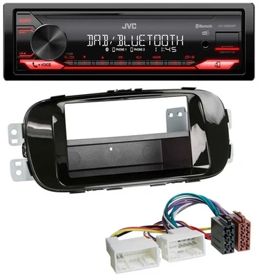 JVC Bluetooth USB DAB MP3 Autoradio für Kia Soul PS ab 14 piano-schwarz - Bild 1 von 4