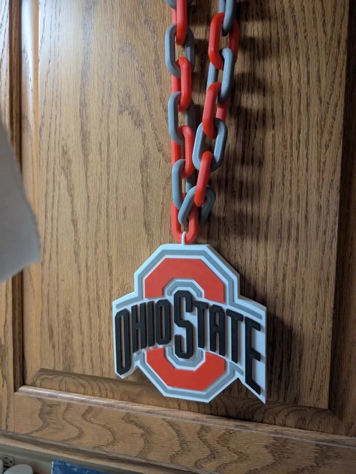 Ohio State Buckeyes 3d Printed Oversized Hype Chain - Image 1 of 1