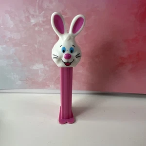 Vintage 1998 Pink Bunny Rabbit Easter Pez Dispenser Pink Stem Slovenia - Picture 1 of 5