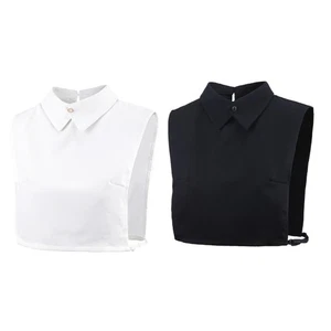 Simple Lapel High Neck Detachable Collar Fashion Accessory Decorative Neckpiece - Picture 1 of 10
