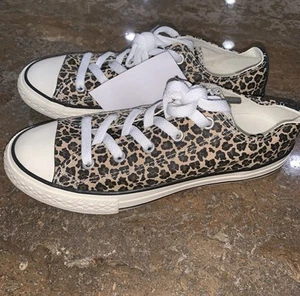 NEU Cheetah Print Converse Schuhe Sneaker Mädchen Jugend 3 - Bild 1 von 3