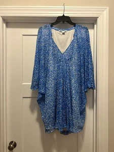 Diane von Furstenberg Fleurette Chiffon Dress in Fleck Blue US Women’s Size 8 - Picture 1 of 6