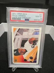 1992 Upper Deck White Sox Checklist Frank Thomas - PSA 10 - Picture 1 of 2