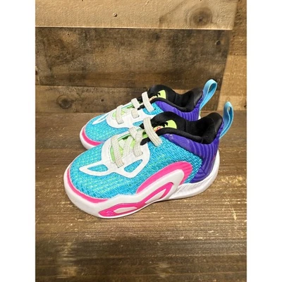 Zapatos de baloncesto Jordan Tatum 1 TD Wave Runner para niños pequeños talla 4C azul púrpura rosa Foto 1 de 4