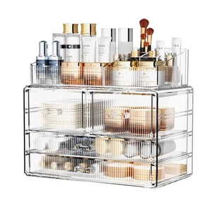 Stackable Storage Drawers, Acrylic Bathroom Counter Organizer Clear Makeup Or... - Picture 1 of 7