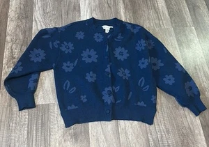Free Assembly Girls Long Sleeve Floral Sweater Size 7/8 - Picture 1 of 6