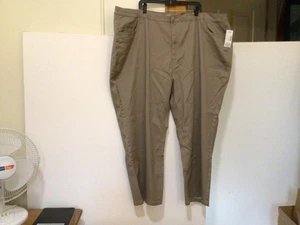 NWT Catherines Women’s 34WP Tan Sateen Stretch Petite Pants. #CB42-L - Picture 1 of 5