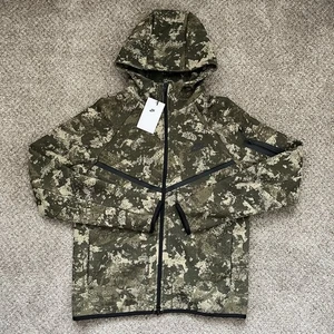 Nike Men’s Size Small Tech Fleece Camo Windrunner Full Zip Hoodie HV5055-276 NEW - Picture 1 of 8