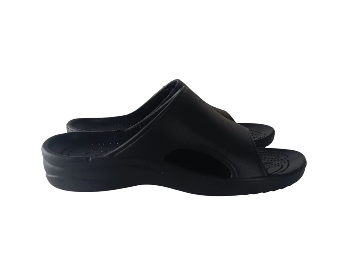 Dawgs For Women DAWGS Men's Black Slip On Comfort Slides Sandals
