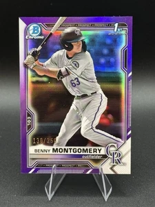 2021 Bowman Draft - Chrome Benny Montgomery #BDC-84 Purple Refractor /250 CC1 - Bild 1 von 6