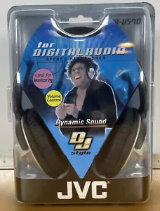 Auriculares estéreo JVC HA-V570-K sonido dinámico estilo DJ nuevos - Imagen 1 de 9
