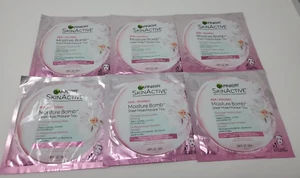Garnier Skinactive Moisture Bomb Sheet Masks Sensitive Skin - LOT of 6 Items - Picture 1 of 4