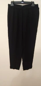 Neu Eileen Fisher schwarz 100 % Seide Hose Taille 31 Zoll neu ohne Etikett - Bild 1 von 13