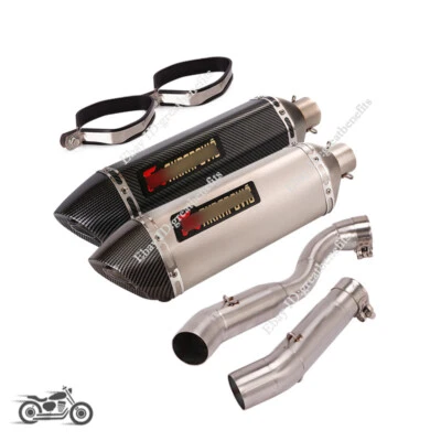 Silenciadores de tubo de enlace medio sistema de escape LR Slip On para Suzuki GSXR1000 2009-2011 Foto 1 de 4