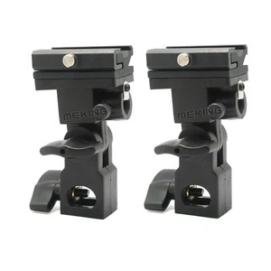 2PCS Flash Hot Shoe Hotshoe B Bracket Umbrella Holder Swivel Light Stand Mount - Picture 1 of 11