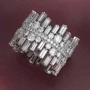 Rings Sunshine Women Jewelry 925 Silver simulated Sapphire White Wedding - Picture 1 of 7