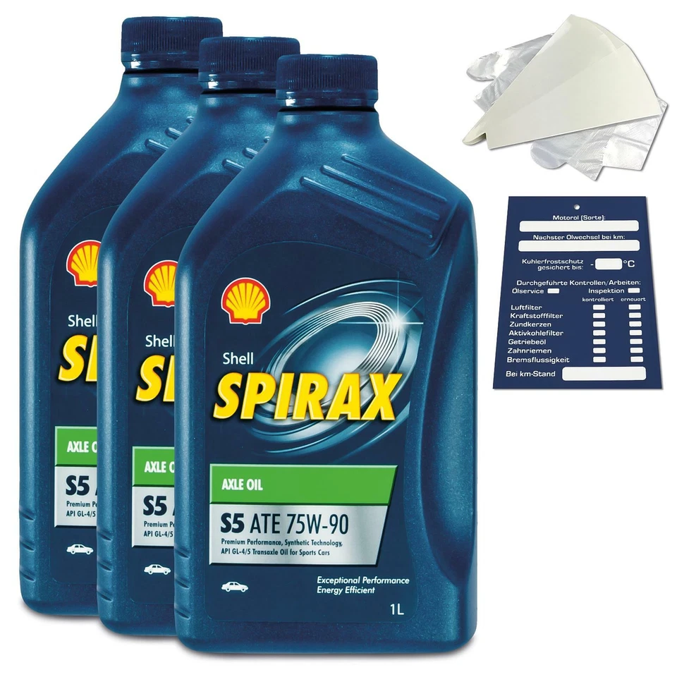 3 Liter original Shell Spirax S5 ATE 75W-90 Getriebeöl 5011987176249 GL-4 GL-5 - Bild 1 von 4