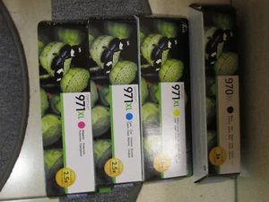 4 encres originales HP 970XL HP971XL CN625AE 971XL CN626AE CN627AE CN628AE dans leur emballage d'origine - Photo 1/1