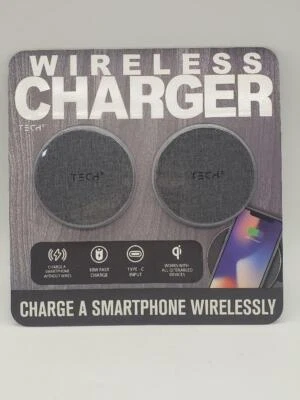 Tech Squared 2-Pack Premium Fabric Wireless Charger Fast Wireless Charging Pad - Image 1 of 3