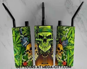 Skulls and Guitar Tumbookah 15oz - Picture 1 of 2