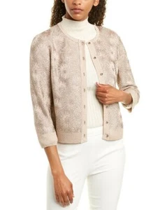St. John Damen beige bestickt Cardigan Top Gr. XL $ 849 TINI {&} - Bild 1 von 3