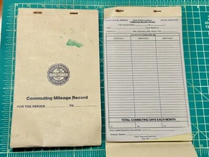 Vintage Duke Power Commuting Mileage Log Books Journals Unused Electric Company - Picture 1 of 5