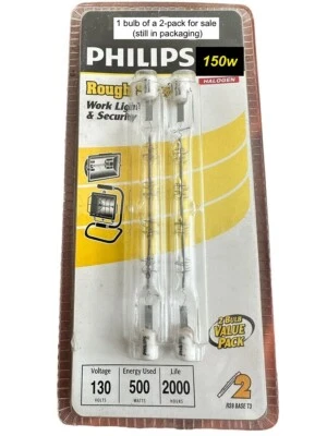 (1) Philips Rough Service Light Bulb 150w RS9 BASE T3 130V 2400 Lumens - 819067 - Image 1 of 4