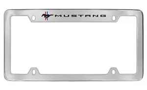 Soporte para matrícula de metal cromado Ford Mustang pony - Imagen 1 de 1