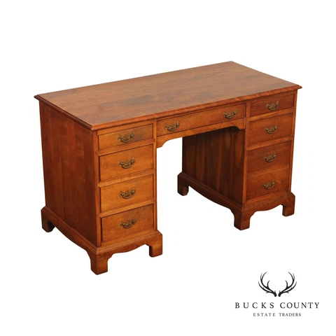 Stickley Vintage Chippendale Style Cherry Executive Desk Cover