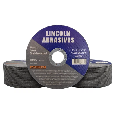 Paquete de 50 discos de corte de ruedas de corte de 5" x 1/16" x 7/8 para acero y metal Foto 1 de 4