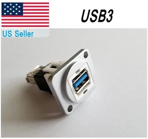 Panel Halterung D Typ USB 3.0 Metall Stecker Buchse-Buchse Buchse - Bild 1 von 8