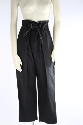 Pantalones plisados de algodón con cordón negro 3.1 PHILLIP LIM talla 2 Foto 1 de 4