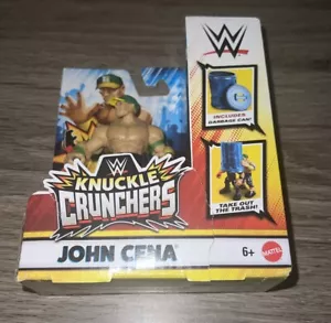 WWE Knuckle Crunchers John Cena 3.5" Figure with Garbage Can Action Figure Toy - Picture 1 of 4