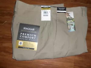 Haggar Premium Dress Pants Tan Classic Fit 36W x32L New With Tags - Picture 1 of 4