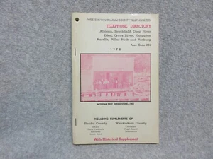 1972  Wahkiakum & Pacific County WASHINGTON STATE TELEPHONE DIRECTORY Phone Book - Picture 1 of 2