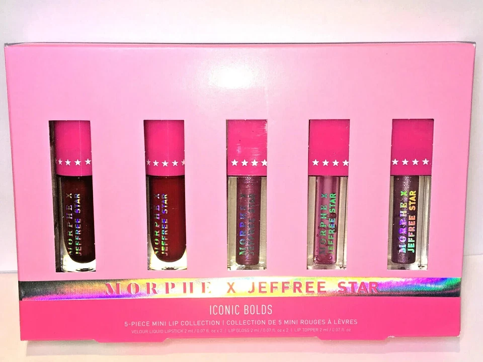 MORPHE x JEFFREE STAR  Iconic Bolds 5-PIECE MINI LIP COLLECTION.. - Image 1 of 1