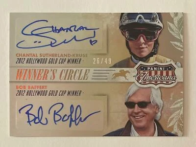 Chantal Sutherland-Kruse/Bob Baffert 2015 Panini Americana Auto Card #WCS-CB /49 - Image 1 of 2
