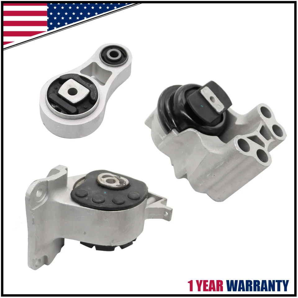 Set of 3 Engine Motor & Trans Mount For 10-12 Ford Fusion/07-12 Lincoln MKZ 3.5L - Image 1 of 4