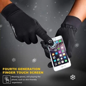 Windproof Polar Women Men Ski Gloves Liners Thermal Warm Touch Screen SnowGloves - Picture 1 of 14