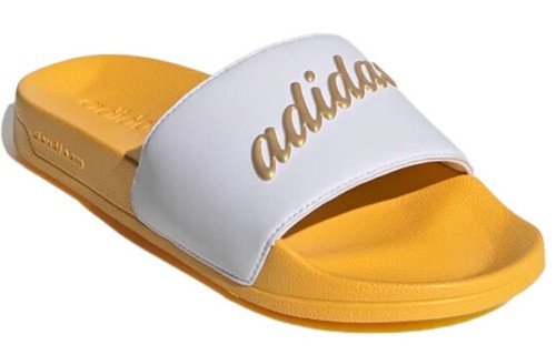 Adidas Z1917* scivoli doccia Adilette bianco giallo da donna taglia US 8