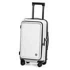  Luggage Carry On Spinner Suitcase Set 20in(carry on) snow white_zipper type