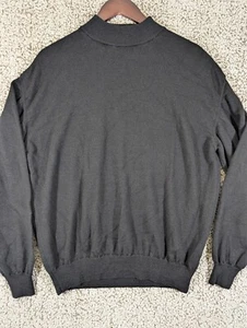 Tricots St. Raphael Black Wool, Silk & Cashmere Platinum Mock Neck Sweater Sz XL - Picture 1 of 7