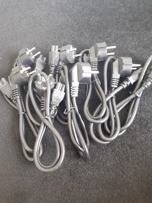 12 x 2 Pin EU 3 Prong Kettle Lead Power Cable For Laptop Charger Adapter  - Image 1 of 4