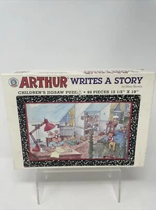 1993 Vintage Arthur Writes A Story Jigsaw Puzzle D.W 60 Pieces Marc Brown - Picture 1 of 4