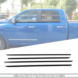 Cubiertas de alféizar inferior de ventana negras brillantes para Dodge Ram 1500 2011-18 exterior - Imagen 1 de 13