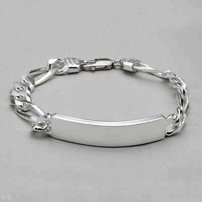 Made in Italy Gentlemens 8" ID Bracelet Crafted in 925 Sterling silver 36.8g - Image 1 of 2