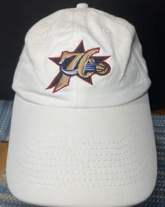 Philadelphia 76ers Cap NBA White Hat  Embossed White Logo  One Size 2000’s - Picture 1 of 8