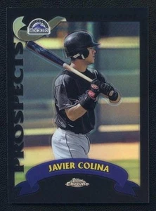 2002 Topps Chrome Traded "Black Refractor" JAVIER COLINA RC #'d/100  **ROCKIES - Picture 1 of 2