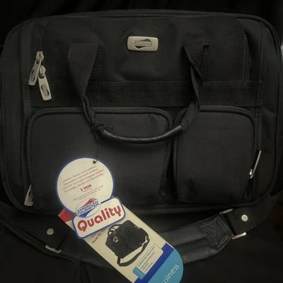 American Tourister Portfolio Bag In Black 16”  X 11.5” X 5” - Image 1 of 4